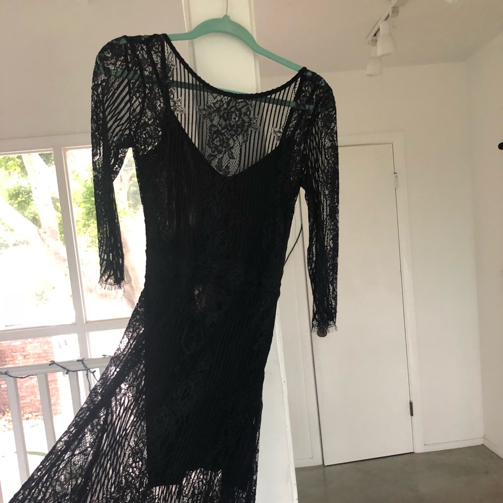 For love & lemons long laced dress